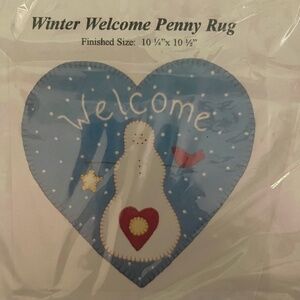 HeartSong Primitives - Winter Welcome Penny Rug